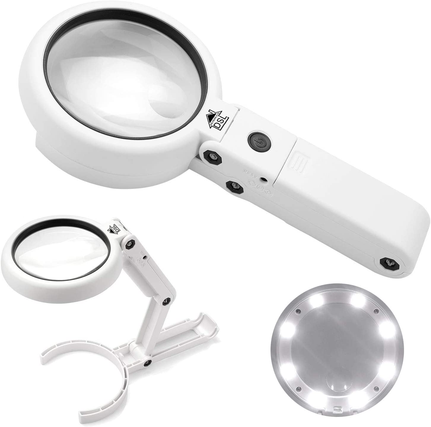 DSL Magnifying Glass with Light Portable Illuminated Magnifying Glasses 5x & 11x RRP 7.99 CLEARANCE XL 5.99