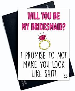 Peachy Cards ''Will You Be My Bridesmaid'' Card RRP 2.79 CLEARANCE XL 1.99