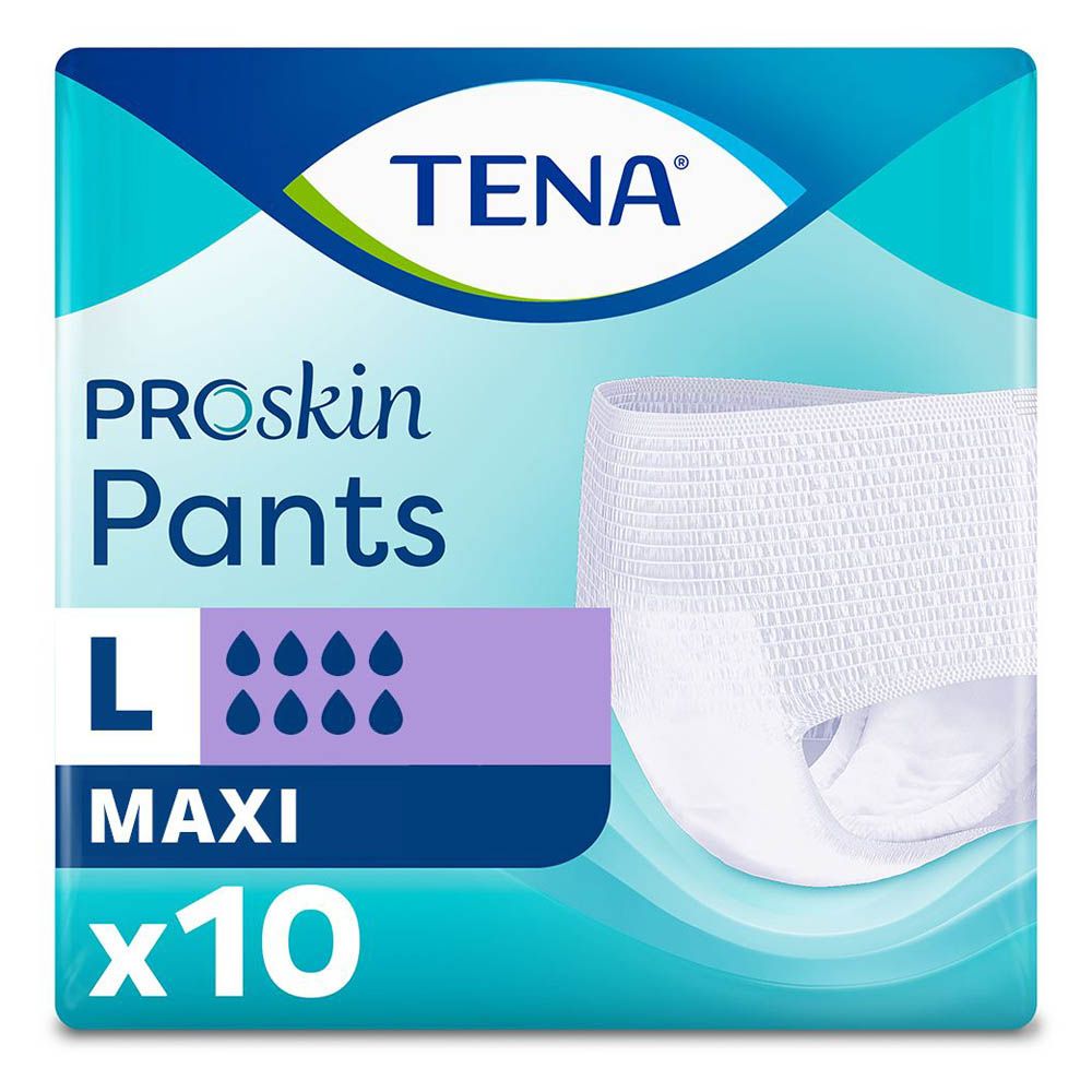 TENA Proskin Pants Maxi Large (2500ml) 10 Pack RRP 12.24 CLEARANCE XL 11.50