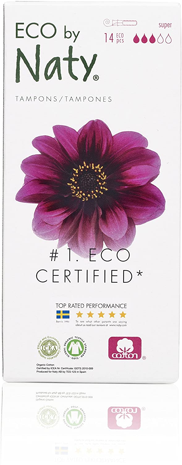 Eco by Naty Tampons with Applicator - Super 14 Tampons RRP 3.90 CLEARANCE XL 2.99