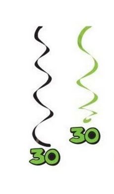 Paper Art 30th Birthday 2 Hanging Foil Dizzy Danglers RRP 2.50 CLEARANCE XL 99p