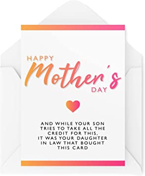 Tongue In Peach Humourus Mothers Day Card RRP 2.86 CLEARANCE XL 1.99
