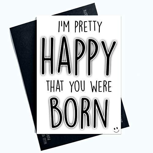 Peachy Antics ''I'm Pretty Happy That You Were Born'' Birthday Card RRP 3.75 CLEARANCE XL 1.99
