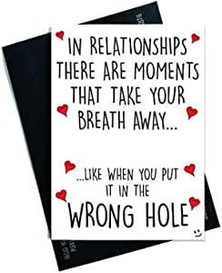 Peachy Antics Funny Valentines Relationship Moments Card RRP 4.51 CLEARANCE XL 1.99