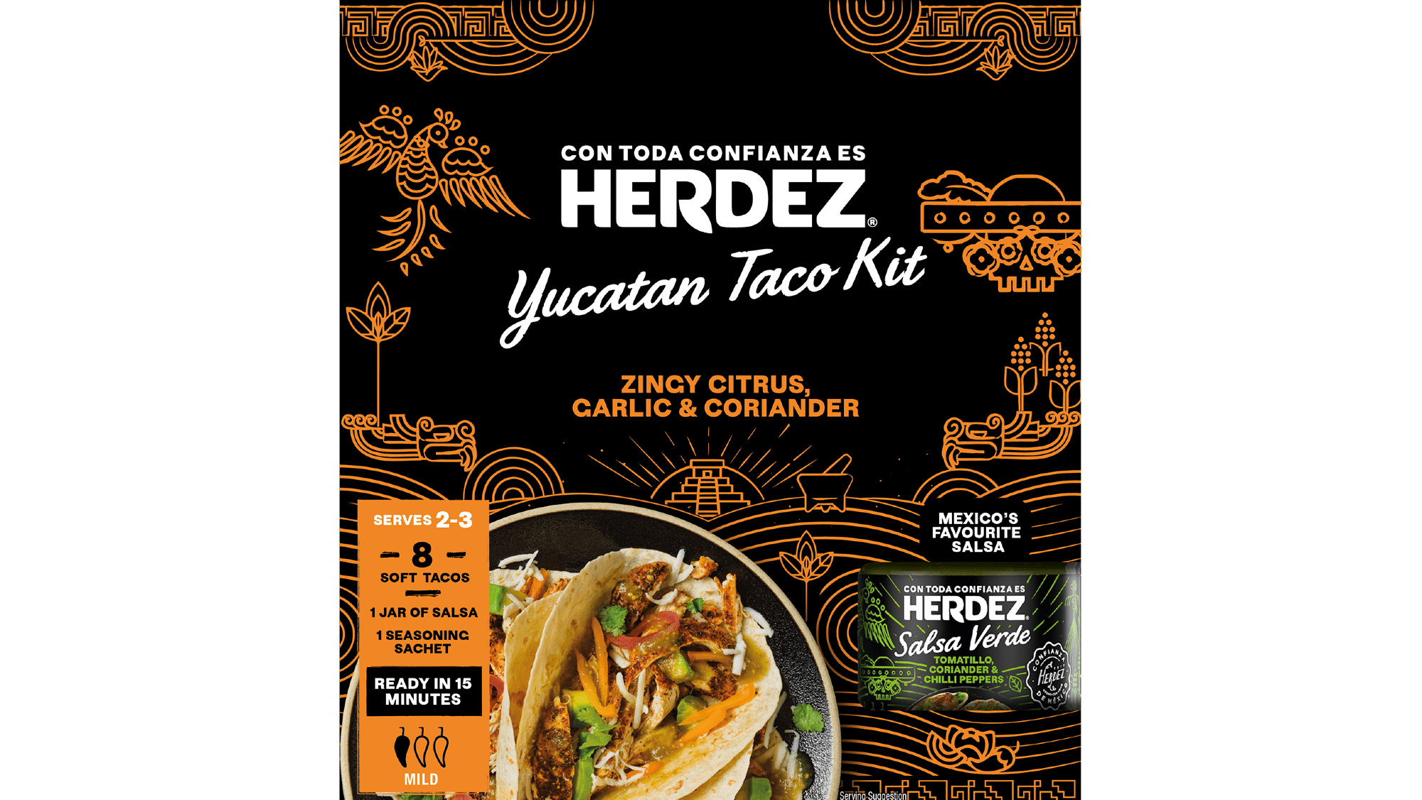 Herdez Yucatan Zingy Citrus Taco Kit 497g RRP 3.29 CLEARANCE XL 1.50