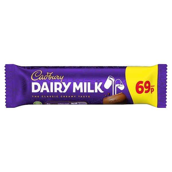 Cadbury Dairy Milk Chocolate Bar 45g RRP 69p CLEARANCE XL 39p or 3 for 99p