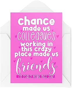 Tongue In Peach Chance Made Us Colleagues Card RRP 4.50 CLEARANCE XL 2.99