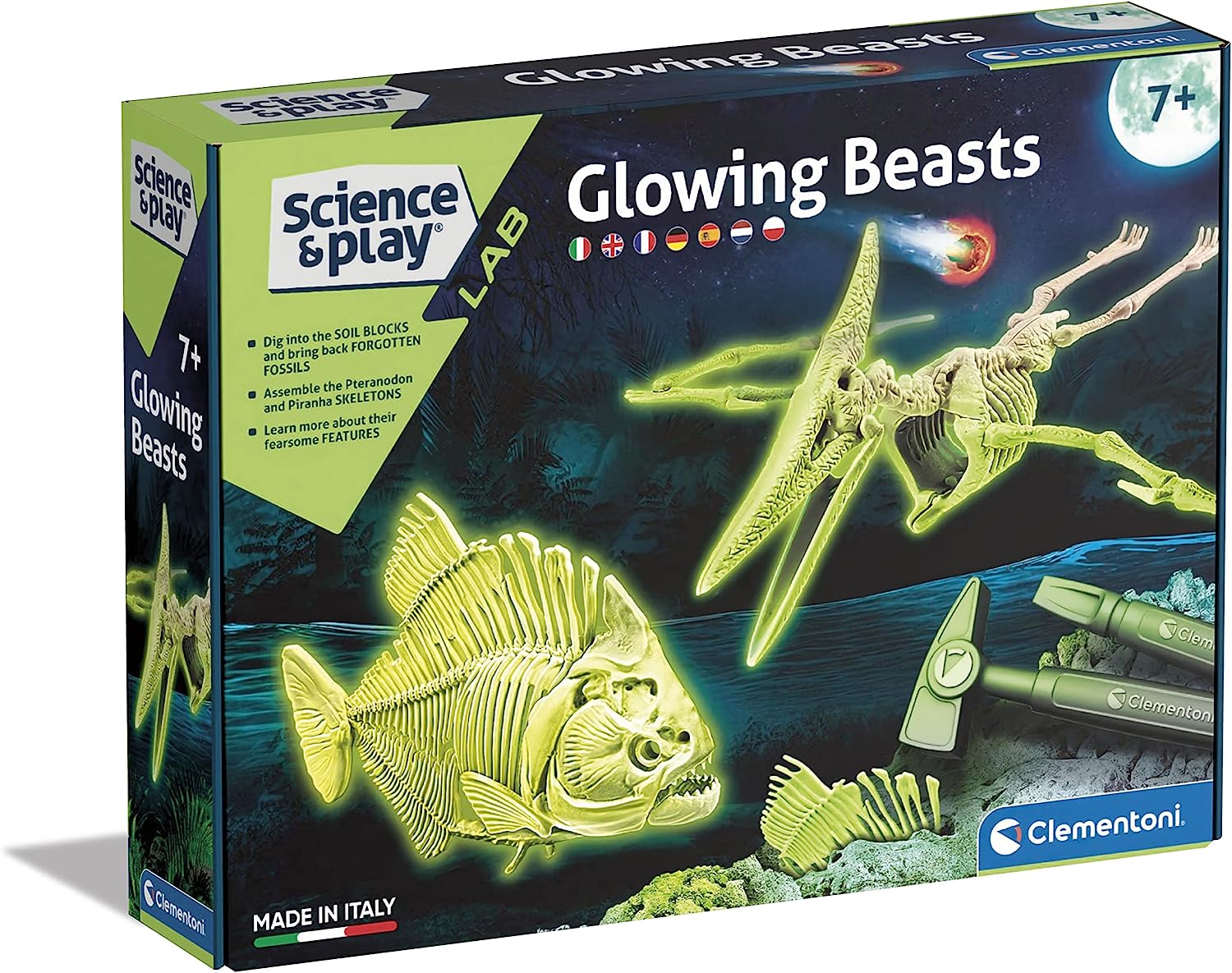 Clementoni 19311 Science & Play Lab Glowing Beasts Scientific Toys RRP 14.99 CLEARANCE XL 10.99