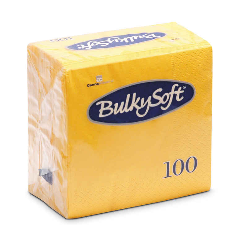 Bulky Soft 2 Ply 4 Fold Napkins 40cm X 40cm 100 Pack Yellow RRP 7.49 CLEARANCE XL 4.99