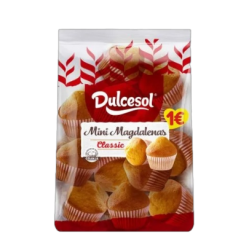 Dulcesol Mini Magdalenas Classic 128g (July 23) RRP 1 CLEARANCE XL 59p or 2 for 1