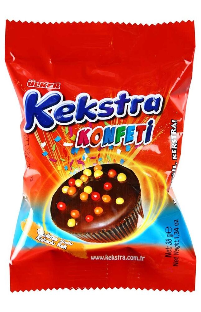 Ulker Kekstra Konfeti Chocolate Cupcake 38g RRP 69p CLEARANCE XL 39p or 3 for 99p