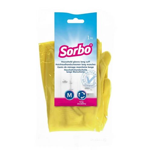 Sorbo Household Strong Gloves Medium Yellow RRP 2.50 CLEARANCE XL 1.99
