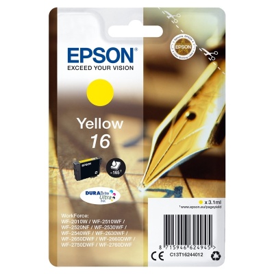 Epson 16 Yellow Ink Cartridge Dated March 2018 RRP 9.99 CLEARANCE XL 4.99