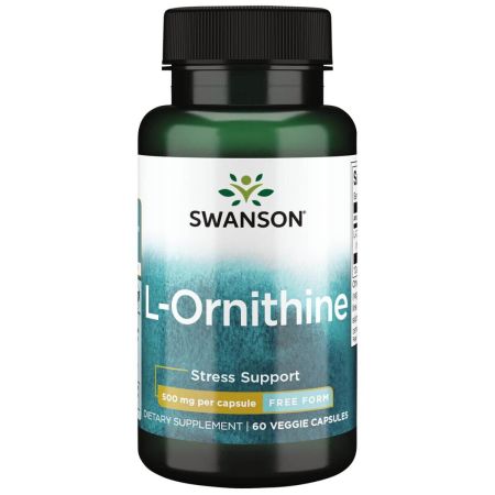 Swanson L-Ornithine Amino Acid 500mg 60 Veggie Caps RRP 7.99 CLEARANCE XL 5.99