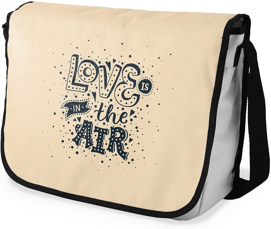 Bonamaison Digitally Printed Messenger Bag ''Love Is In The Air'' RRP 14.84 CLEARANCE XL 4.99