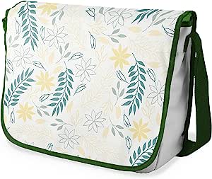 Bonamaison Multicoloured Floral Pattern Messenger School Bag w/ Khaki Strap RRP 16.91 CLEARANCE XL 9.99