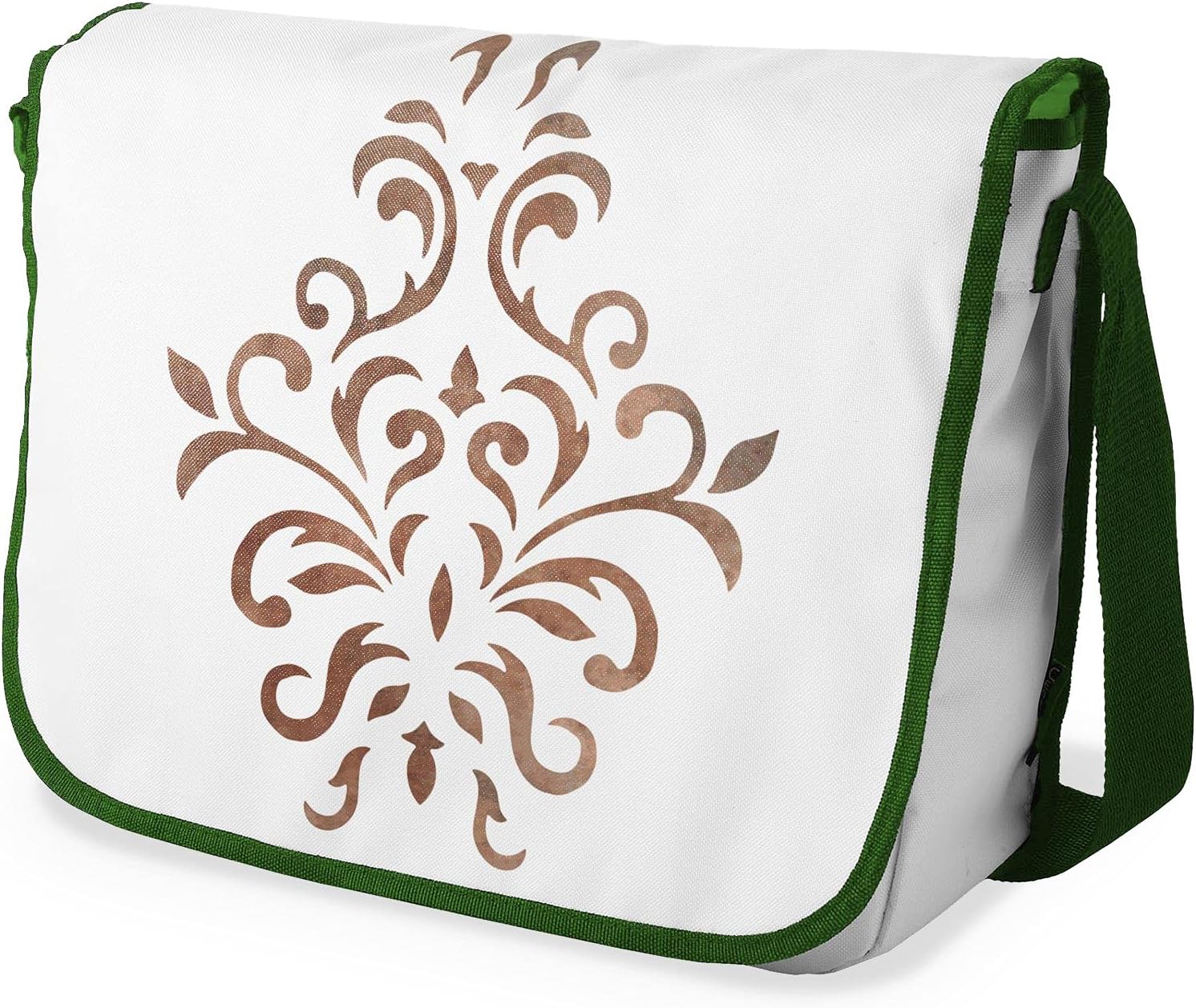 Bonamaison Brown Tribal Pattern Messenger School Bag w/ Khaki Strap RRP 16.91 CLEARANCE XL 9.99