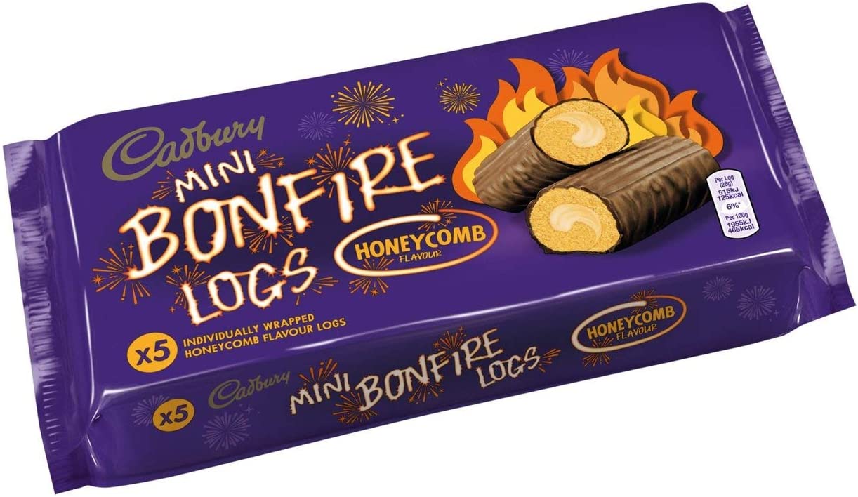 Cadbury Honeycomb Flavour Mini Bonfire Logs 5 Pack (Nov 23) RRP 1.99 CLEARANCE XL 89p or 2 for 1.50