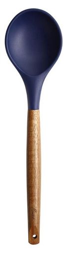 Deidentified Dark Blue Silicone Cooking Spoon with Wooden Handle RRP 4.99 CLEARANCE XL 3.99