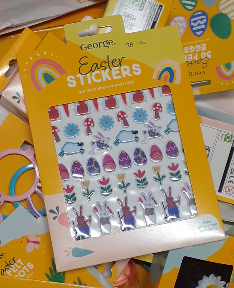 George Easter Stickers RRP 1 CLEARANCE XL 59p or 2 for 1