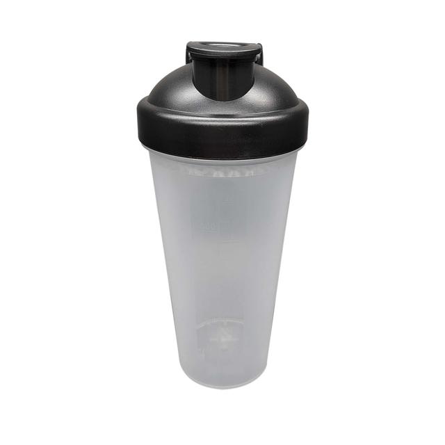 ILN Transparent Protein Shaker Bottle with Black Lid RRP 3.50 CLEARANCE XL 2.99