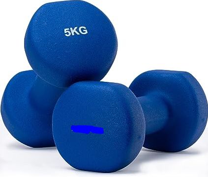 Maximo Fitness Neoprene SINGLE Dumbbell Blue 5kg RRP 14.99 CLEARANCE XL 11.99