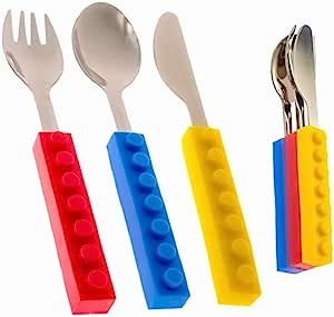 Snack & Stack Cutlery Set Knife Fork Spoon with Silicone Handle RRP 16.99 CLEARANCE XL 12.99
