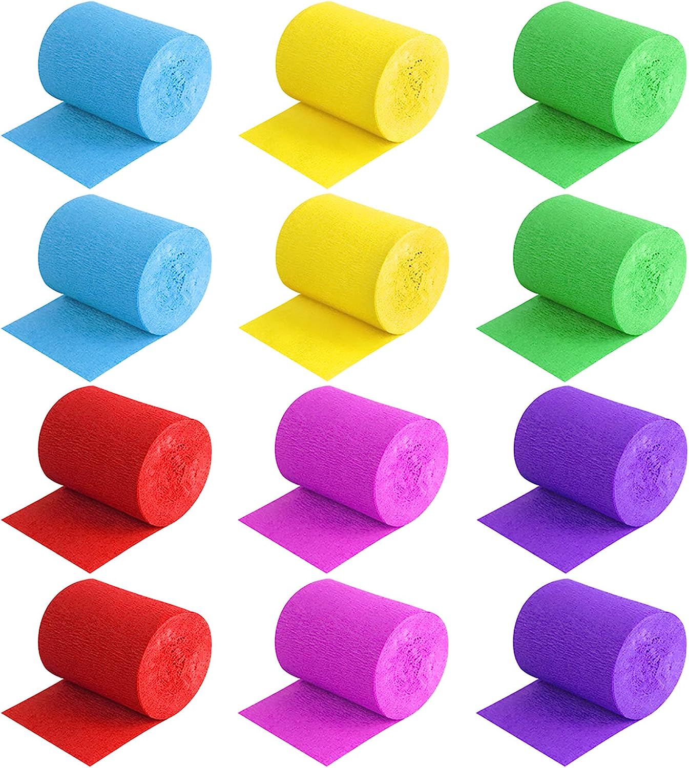 Crepe Paper Craft Streamers 6 Colours 12 Rolls RRP 8.99 CLEARANCE XL 5.99