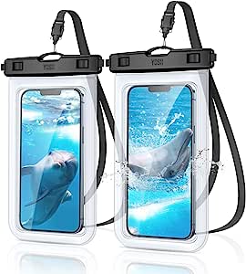 Yosh Waterproof Phone Pouch 2 Pack Lanyard Cases for Phones up to 6.8'' RRP 14.99 CLEARANCE XL 9.99