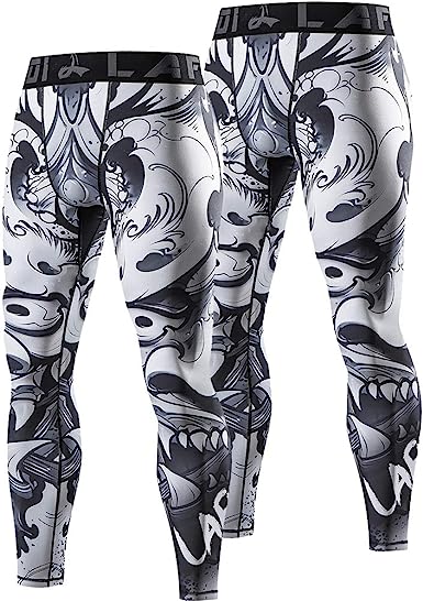 Lafroi 2x Men's Quick Dry Compression Leggings Waistband XL YSK08 Hannya RRP 22.99 CLEARANCE XL 16.99