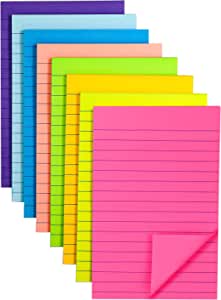 Deidentified Self Sticky Notes Pad 8 Pack 400 Lined Sheets 100 x 150mm RRP 8.99 CLEARANCE XL 5.99