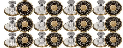 12 Pack Removable Buttons for Jeans Replacement Snap Buttons RRP 3.99 CLEARANCE XL 2.99