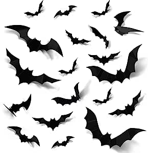 Deidentified Stick On Halloween Bat Decorations 14 Pack RRP 2.99 CLEARANCE XL 1.99