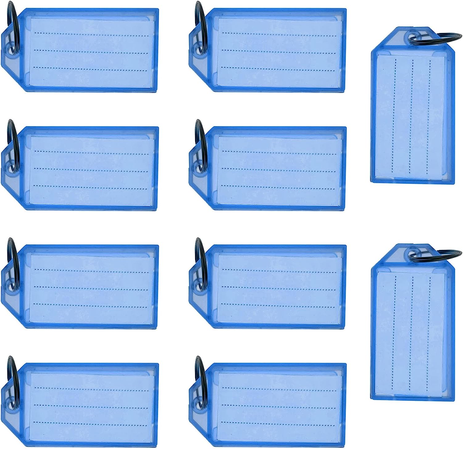 LuenHego Key Tags with Labels and Key Rings 10 Pack Blue RRP 4.49 CLEARANCE XL 2.99