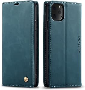 QLTYPRI Case for iPhone 11 Pro Vintage PU Leather Wallet Case Blue RRP 8.99 CLEARANCE XL 6.99