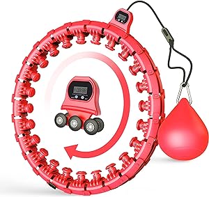 ZANOTY Weighted Smart Hula Hoop Red RRP 18.99 CLEARANCE XL 10.99