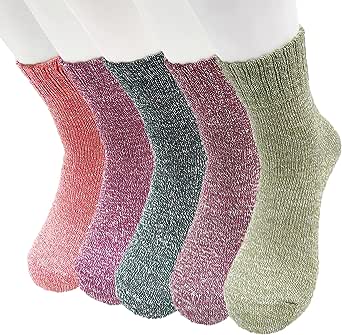 YZKKE 5 Pairs Womens Knit Woollen Socks UK Size 5-9 RRP 12.99 CLEARANCE XL 9.99
