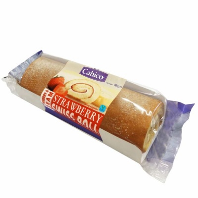 Cabico Strawberry Swiss Roll With Vanilla Cream Filling 300g (Jan 23 - 24) RRP 1.50 CLEARANCE XL 89p or 2 for 1.50