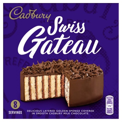 Cadbury Swiss Gateau 340g 6 Servings (Feb 23 - Jan 24) RRP 3.50 CLEARANCE XL 1.99 or 2 for 3