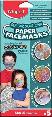 Maped Children's Colour Your Own Face Mask RRP 3.01 CLEARANCE XL 1.50